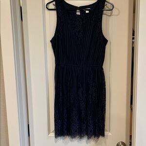 Xhilaration Blue Sheath Midi Dress Scoop Neck Sleeveless